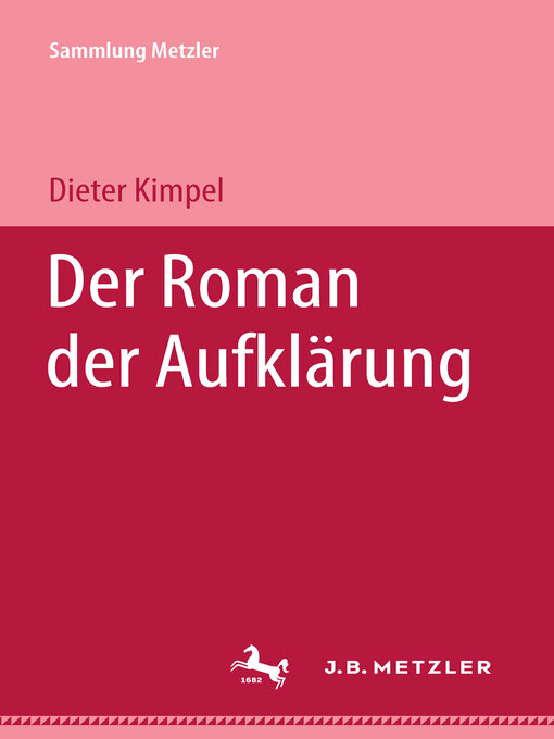 Title details for Der Roman der Aufklärung by Dieter Kimpel - Available